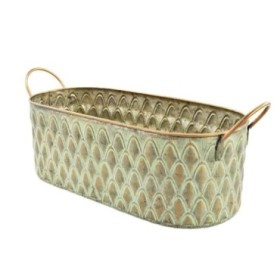 ZINC OVAL DAURAT ANTIC D15X39cm H11.5cm