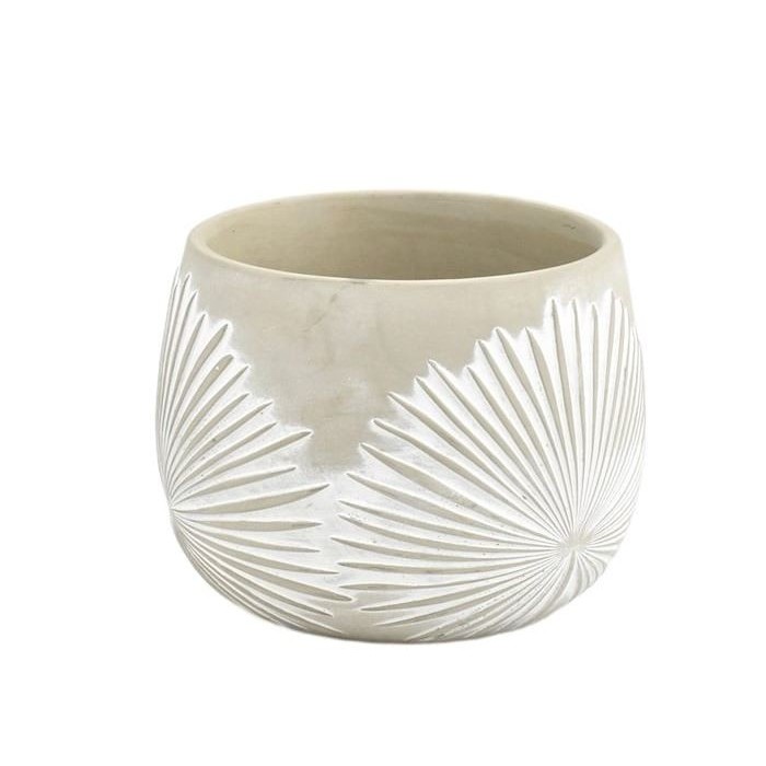 MACETA CEMENTO JULIA GRIS D12cm H10.5cm