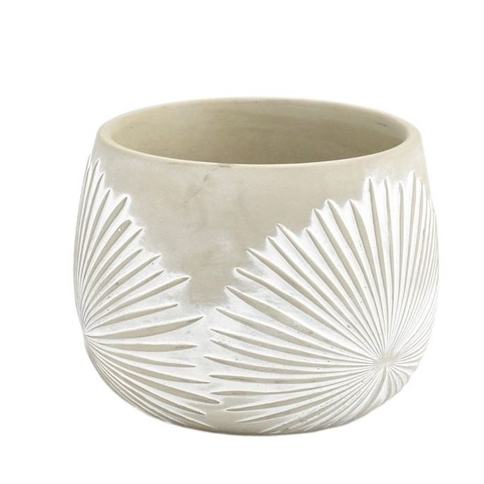 MACETA CEMENTO JULIA GRIS D15cm H12.5cm