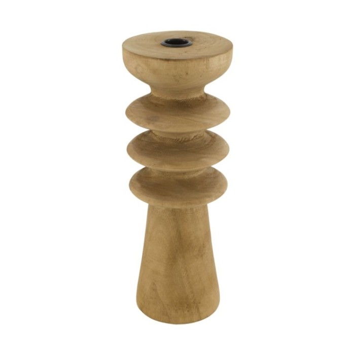 CANDELABRO MADERA 10x10x28cm  PAULONIA