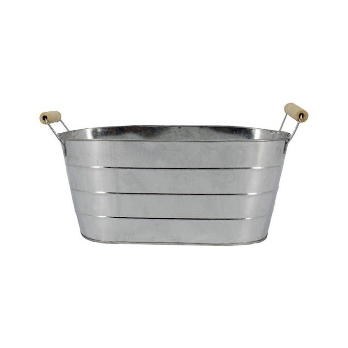 BOL ZINC OVAL STRIPE 26x12.5x11.5cm ES12