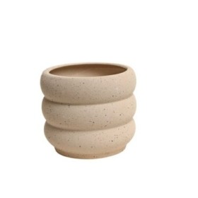 CERAMICA BUBBLES D13XH12cm ES12 GRIS CLAR