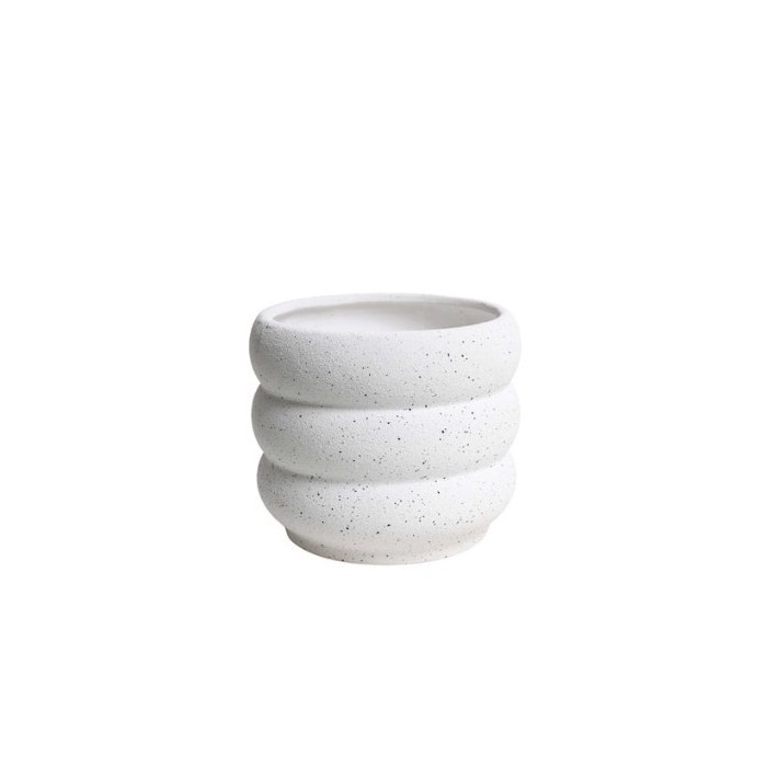 CERAMICA BUBBLES D13XH12cm ES12 BLANCA