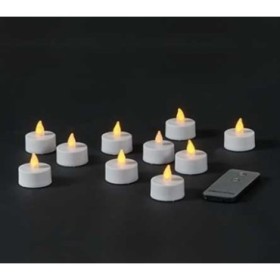 LED TEALIGHT 10pc FLAMA LED AMB CONTROL REMOTO