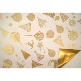 BOBINA DUO MAT SANTA BL/ORO 70x40mt