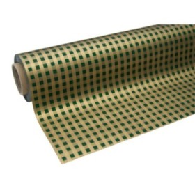 BOBINA DUO MAT VICHY VERDE/ORO 70x40mt
