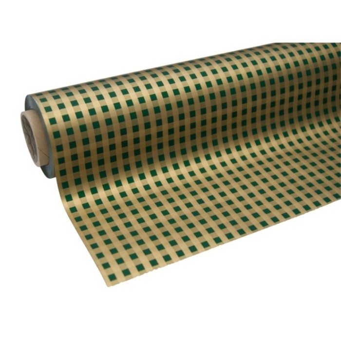 BOBINA DUO MAT VICHY VERDE/ORO 70x40mt