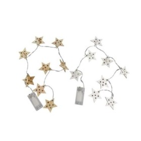 GUIRNALDA DE ESTRELLAS CON LUZ 140x6cm BLANCA