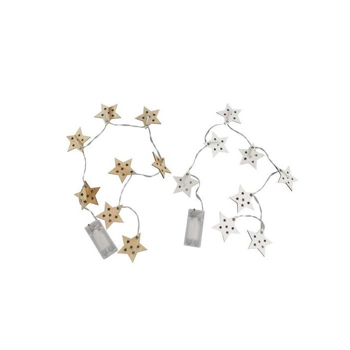 GARLANDA DE ESTRELLES AMB LLUM 140x6cm BLANCA