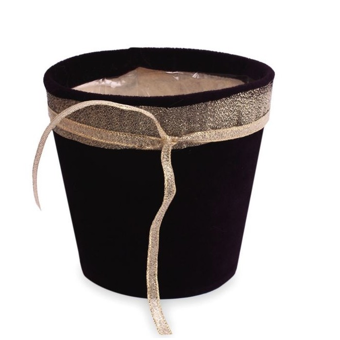 MACETA FINE VELVET D12 NEGRA
