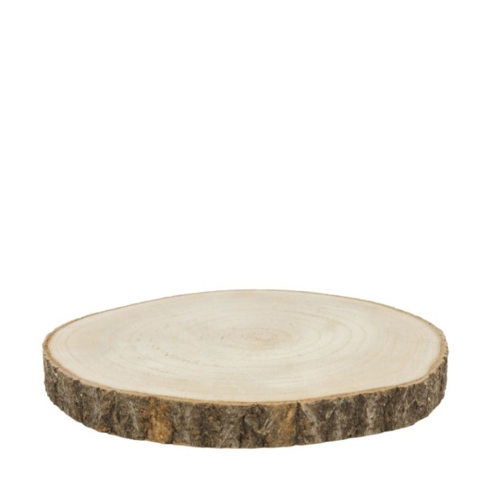 DISCO MADERA PAULOWNIA 25x25x3cm Natural