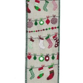 CINTA NADAL GARLANDES 65MMx9M ENFILFERRADA