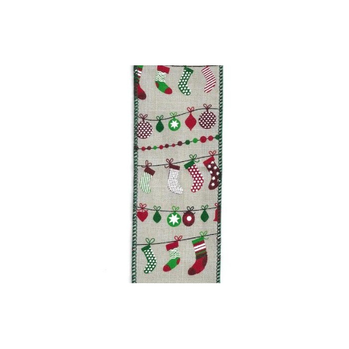 CINTA NADAL GARLANDES 65MMx9M ENFILFERRADA