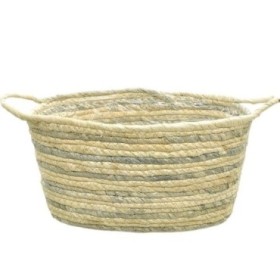 CESTA OVALADA CUERDA H12 D24.5/12.5cm
