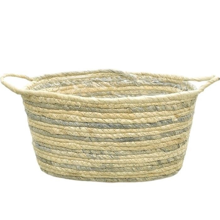 CESTA OVALADA CUERDA H12 D24.5/12.5cm