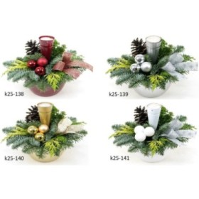 CENTRO NAVIDAD BASE CERAMICA D20 H16 MIX