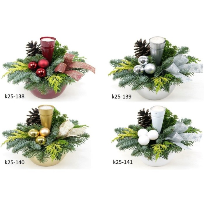 CENTRO NAVIDAD BASE CERAMICA D20 H16 MIX