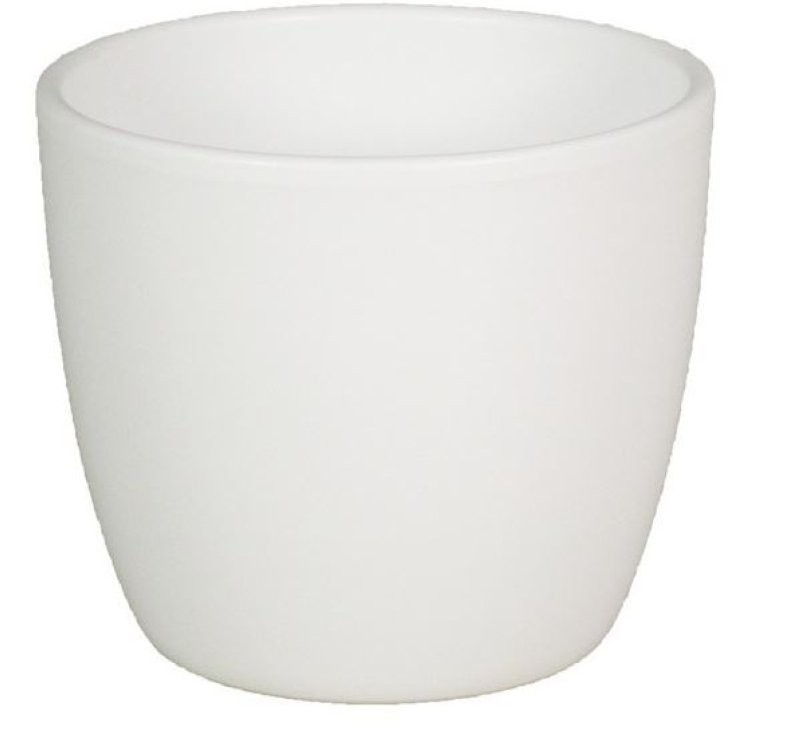 CERAMICA POT BOULE D13.5 H12CM BLANC MAT ES12