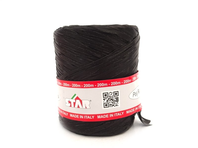 RAFIA BOBINA 200 m NEGRE
