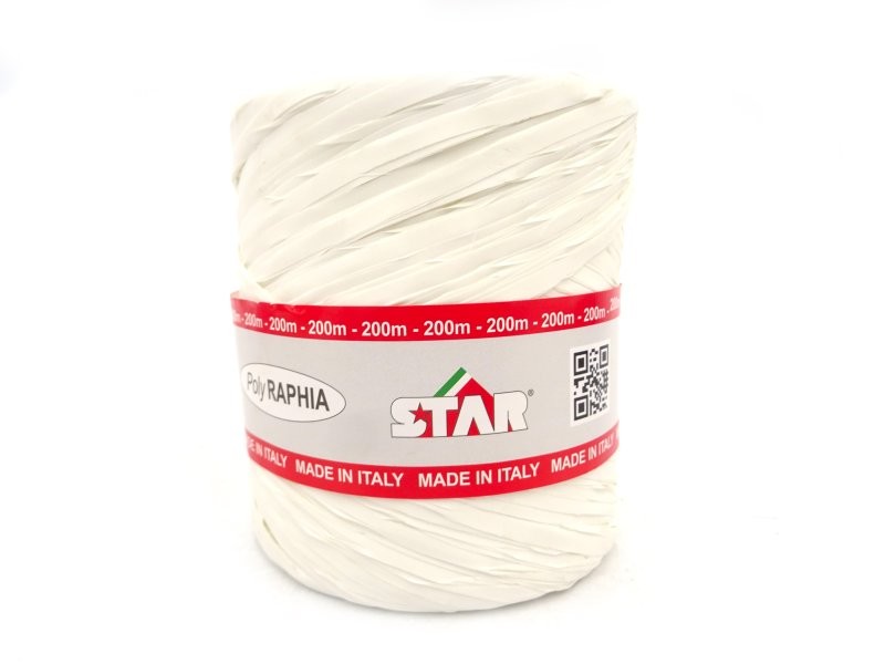 RAFIA BOBINA 200 m BLANC