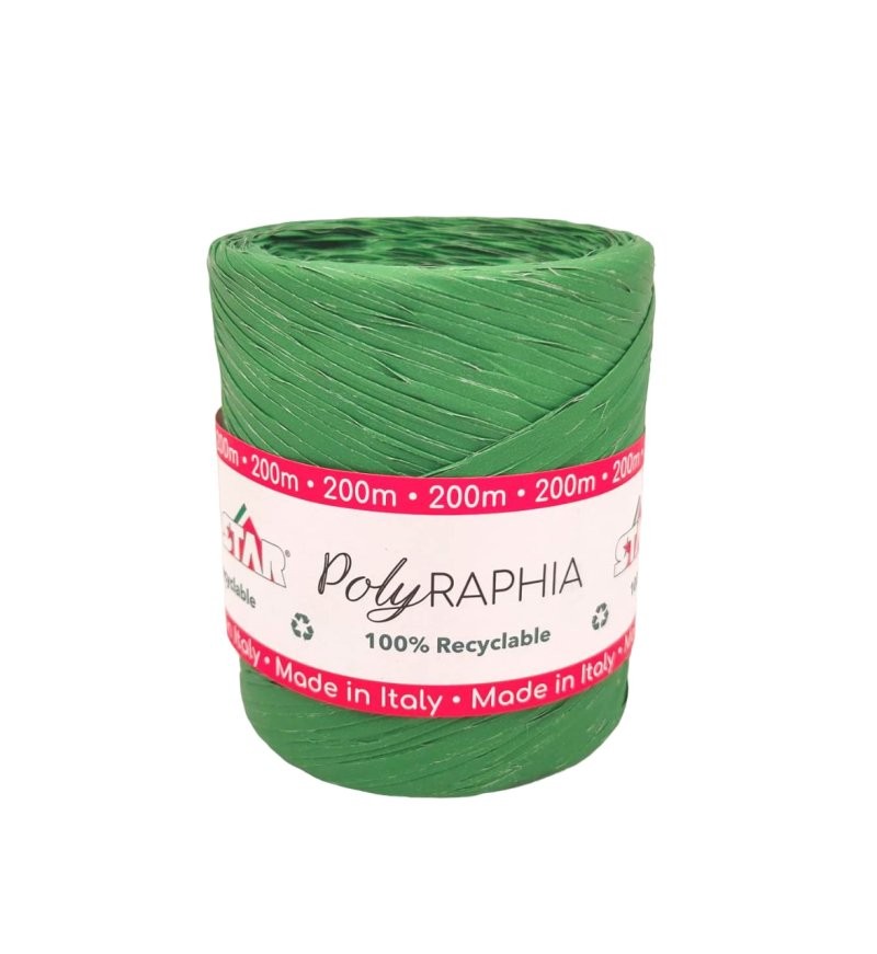 RAFIA BOBINA 200 m VERD MOLSA