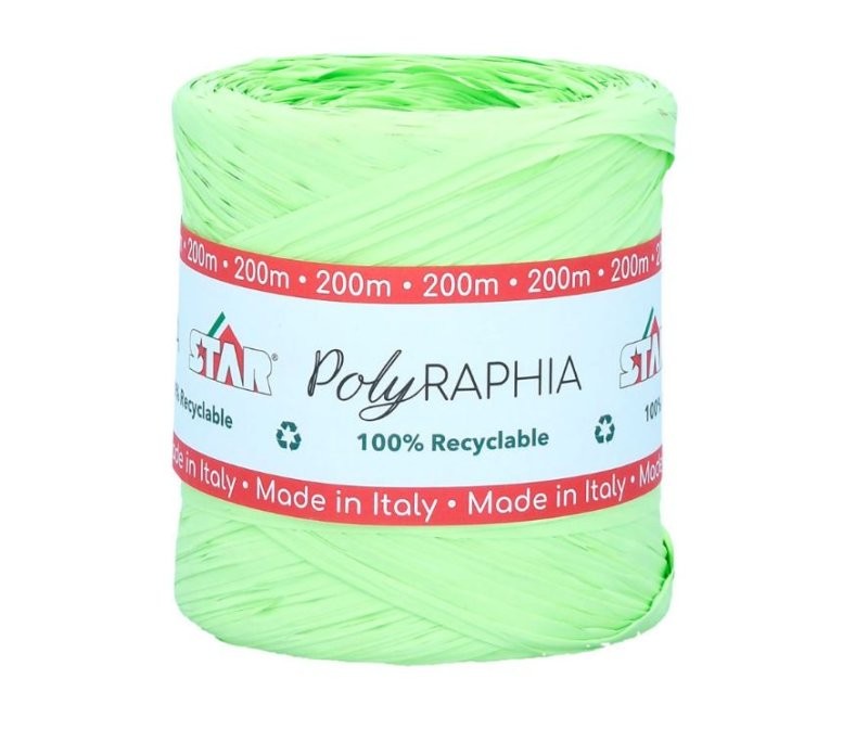 RAFIA BOBINA 200 m VERD LIMA