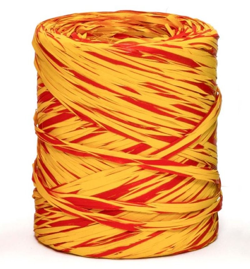 RAFIA BOBINA 200 m BICOLOR GROC VERMELL