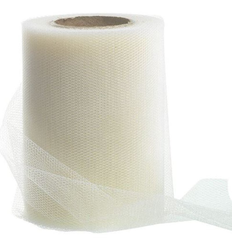 CINTA TUL CREMA 125MM 100M