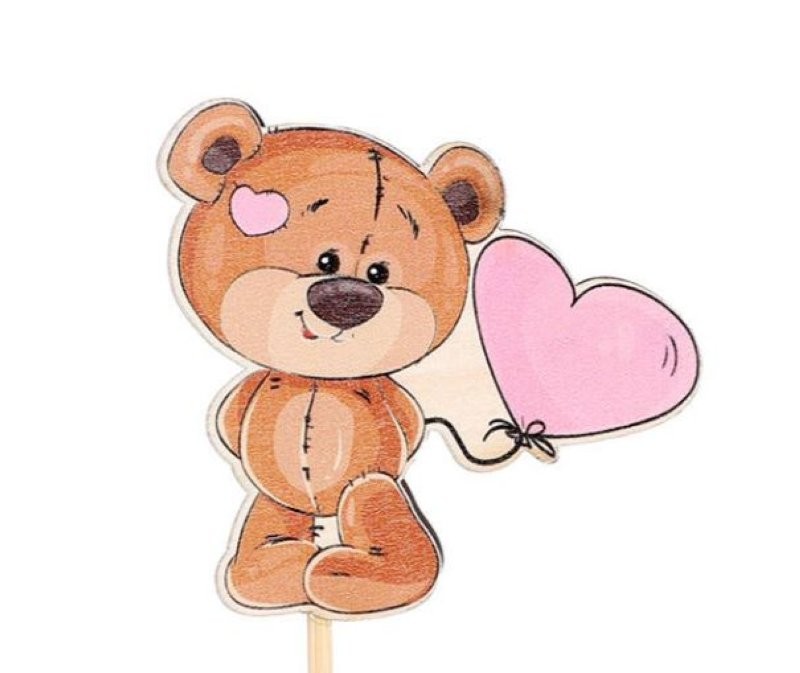 PICK OS COR ROSA 7x6,8cm +50cm pal 25uni