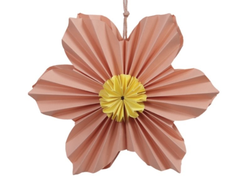 PENJOLL FLOR PAPER TARONJA Ø15cm 2 unitats