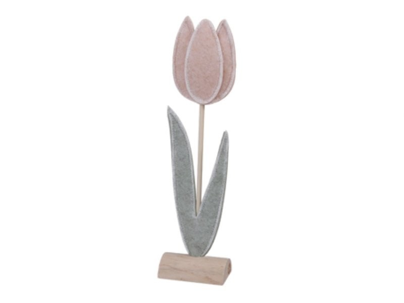 TULIPA TARONJA AMB BASE 9x5x44 cm