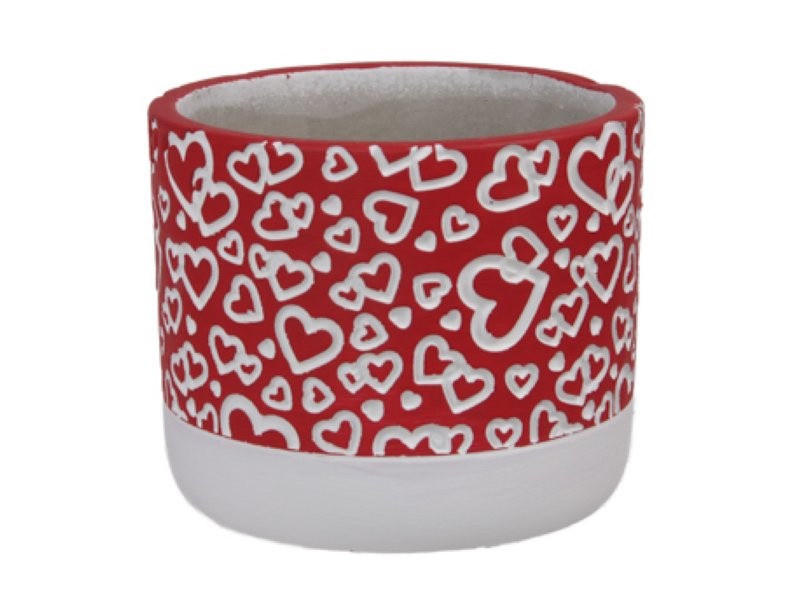 CERAMICA CIMENT CUORE D10.5x9cm VERMELLA