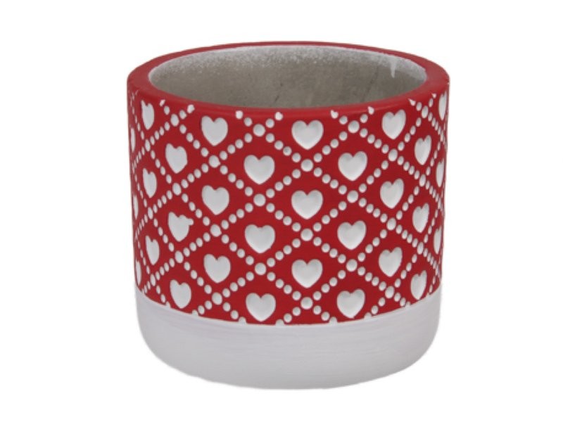 CERAMICA CIMENT CORS D8.5x7.5cm VERMELLA