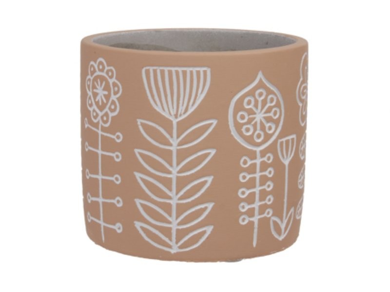 CERAMICA CIMENT FLORETES D12x11 TARONJA