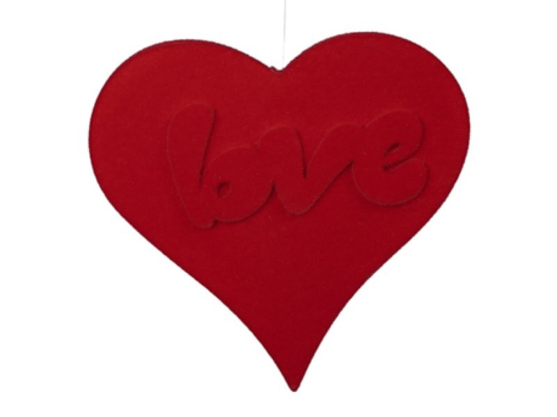 PENJ COR FLOCK 30CM LOVE VERMELL