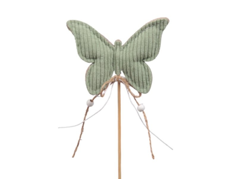 PICK PAPALLONA VERDA ROBA 4 UNI 10x7 cm