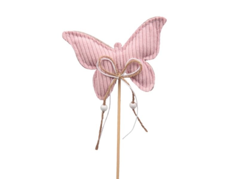 PICK PAPALLONA ROSA ROBA 4 UNI 10x7 cm