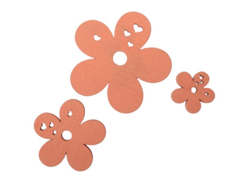FLORS TARONGES FUSTA 20 UNI (3 mides) 3/5/7cm