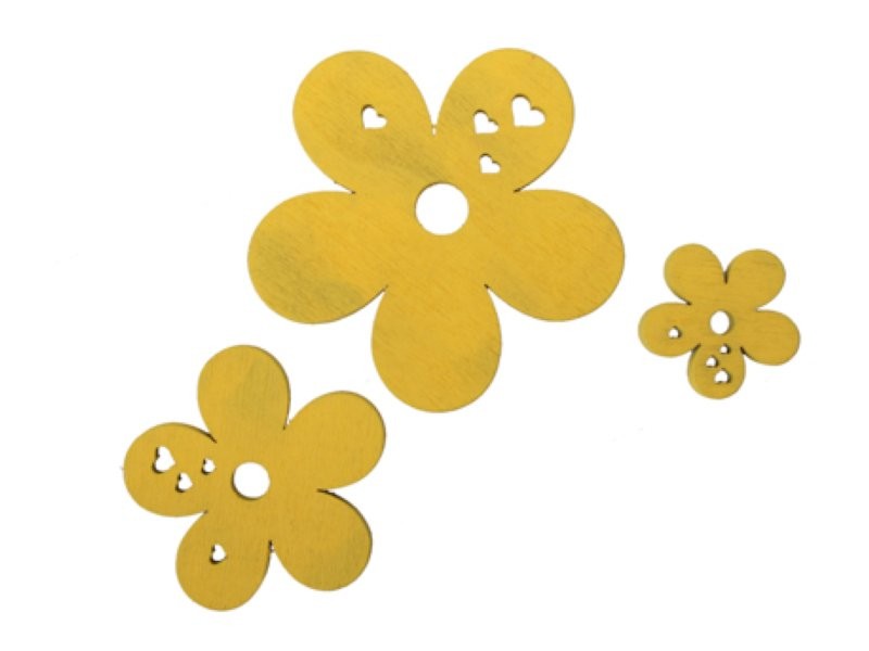 FLORS GROGUES FUSTA 20 UNI (3 mides) 3/5/7cm