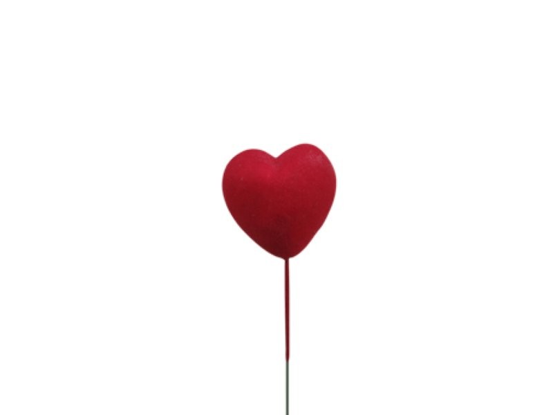 PICK COR VELLUT 4CM VERMELL 24uni