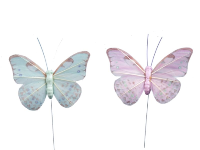 PAPALLONES LILA/VERD ENFILFERRADES 12 UNI