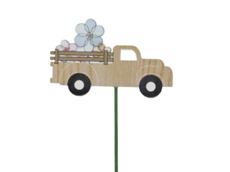 PICK COTXE FUSTA ASSORTIT 7,5x5cm 12unitats