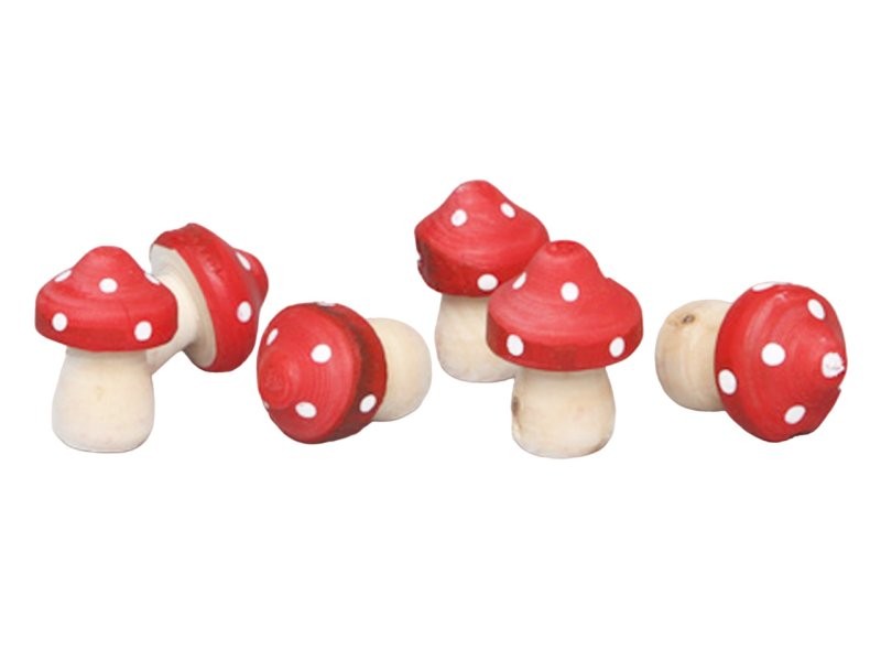 BOLET FUSTA 2x2.5cm 24u Vermell