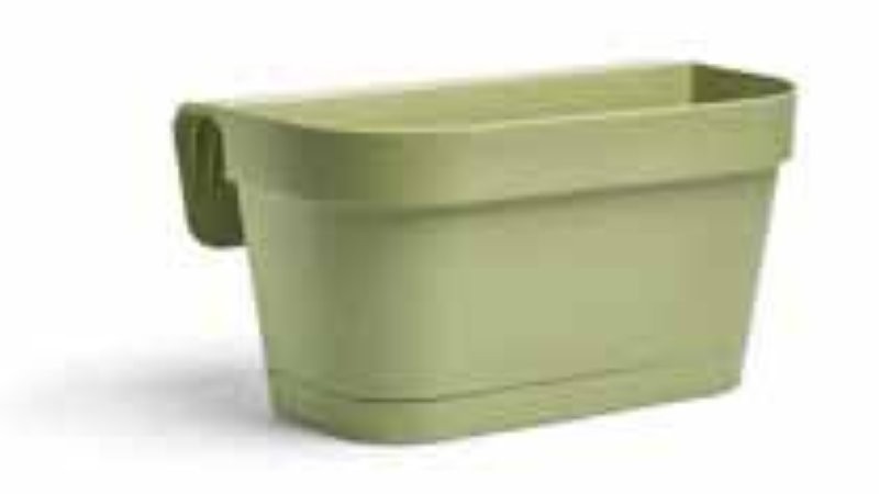 JARDINERA 36x16x19 SALVIA + plato balcon