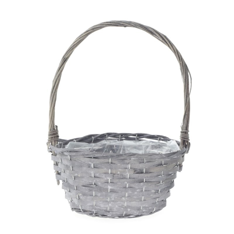 CISTELL NANSA 25x17X13cm GRIS