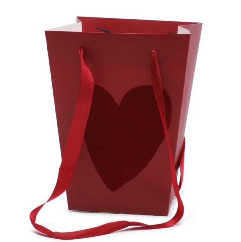 BOSSA VELVET LOVE VERMELLA 15/15x11/11x20cm 10u