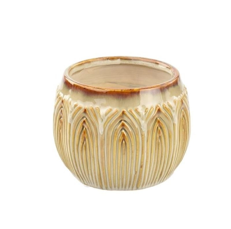 TEST GRES LOTUS BEIG D14.5cm H10.5cm