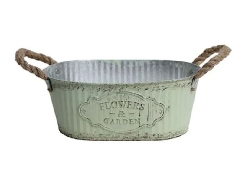 BOL ZINC OVALAT VERD CLAR D25.5x15,5cm