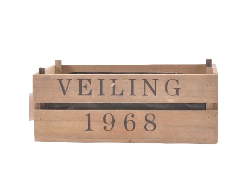 CAIXA FUSTA 1968 30x18xH11.5cm GRIS CLAR