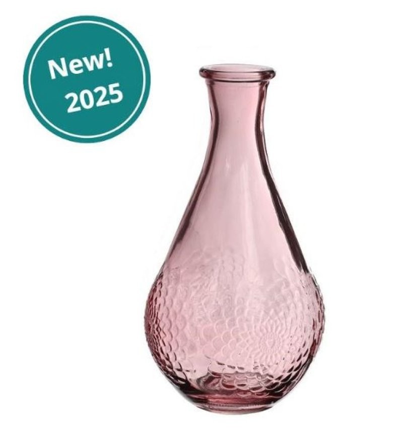 VIDRE GERRO DAHLIA ROSA CLAR D9 H16CM